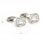 Silver Tone Royal Clear Crystal Cut Cufflinks 3.JPG